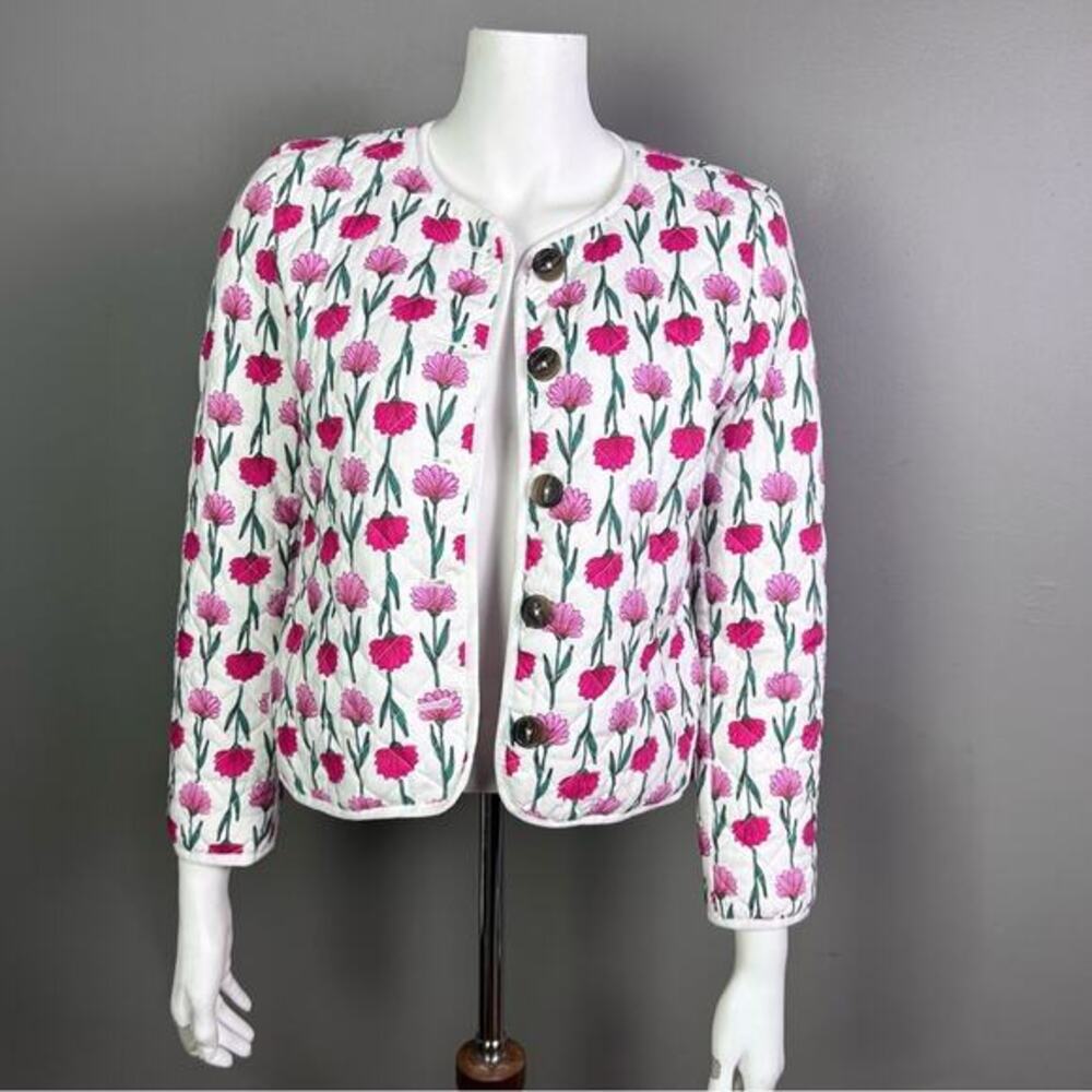 J. Crew jacket‎ 4 Petite NWT Floral quilted India batik block print boho spring